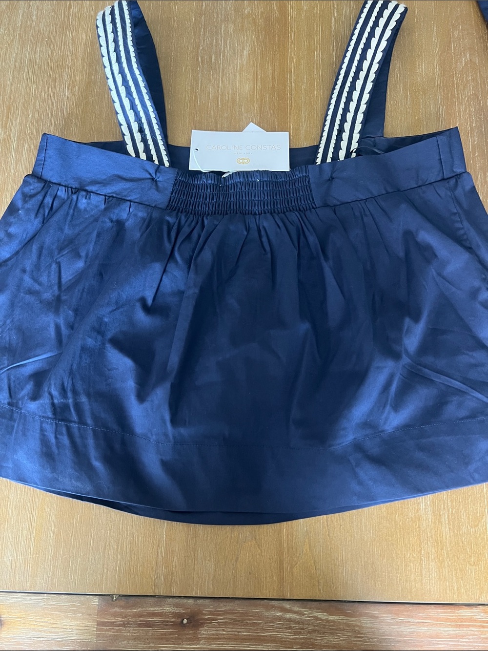 NWT ✧💎 Caroline Constas 💎✧ Navy Braided Trim Shorts Set Size S 💙 - Picture 4 of 5